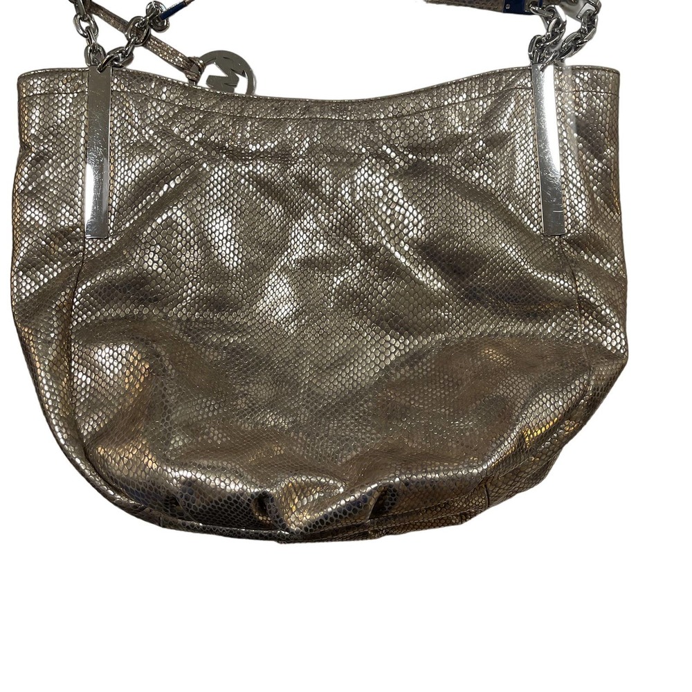 Michael Kors Julian Python Print Large Goold Hobo - image 6